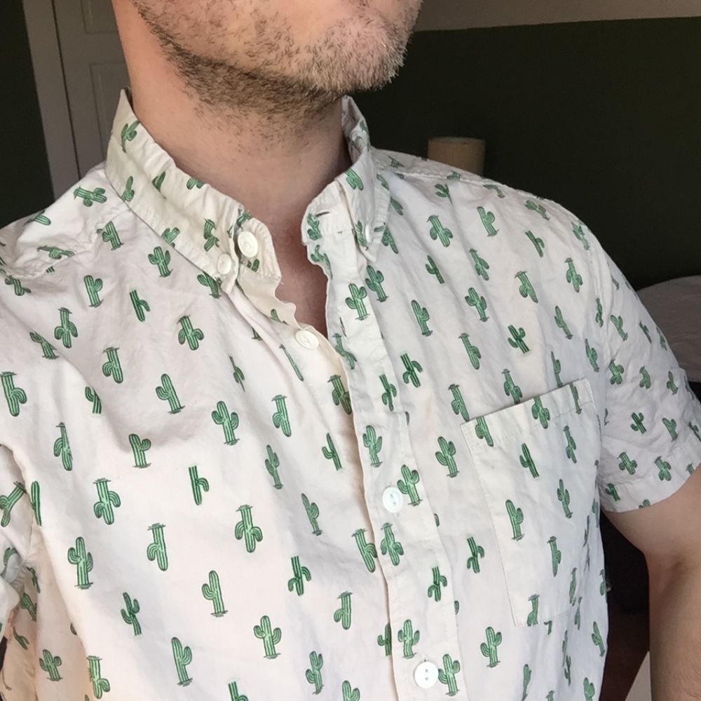 Brooklyn Cloth Short Sleeve Cactus Button Down